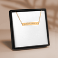 Coordinates Numbers Horizontal Bar Necklace