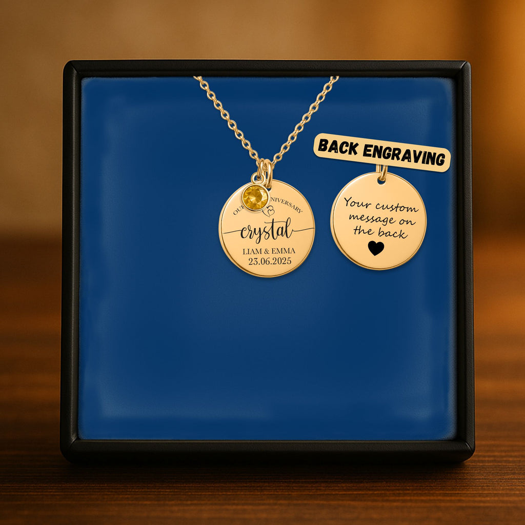 Coin Necklace with Birthstone