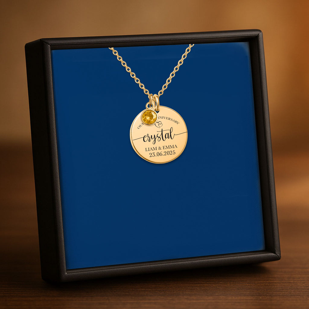 Coin Necklace with Birthstone